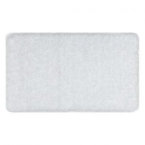 Dywan łazienkowy SYNERGY glamour, antypoślizgowy, miękki - lurex biały